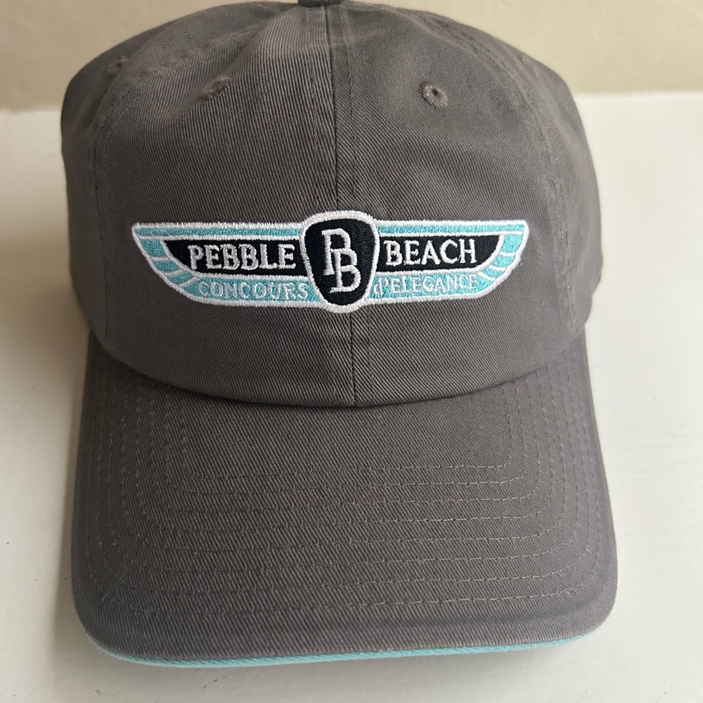 Pebble Beach Charcoal Cap with Embroidered Logo